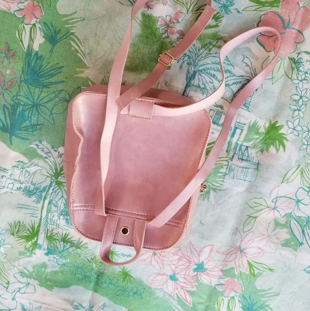 Pink PU Backpack - Picture 6 of 6